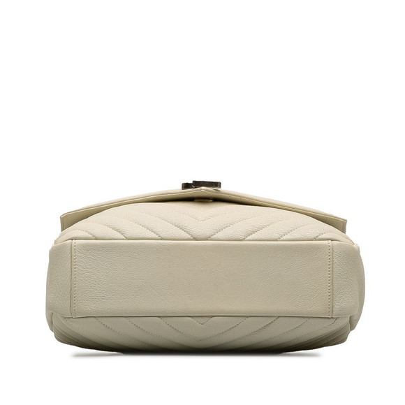 Authentic Yves Saint Laurent Chevron Monogram Medium College Bag - Picture 5 of 11